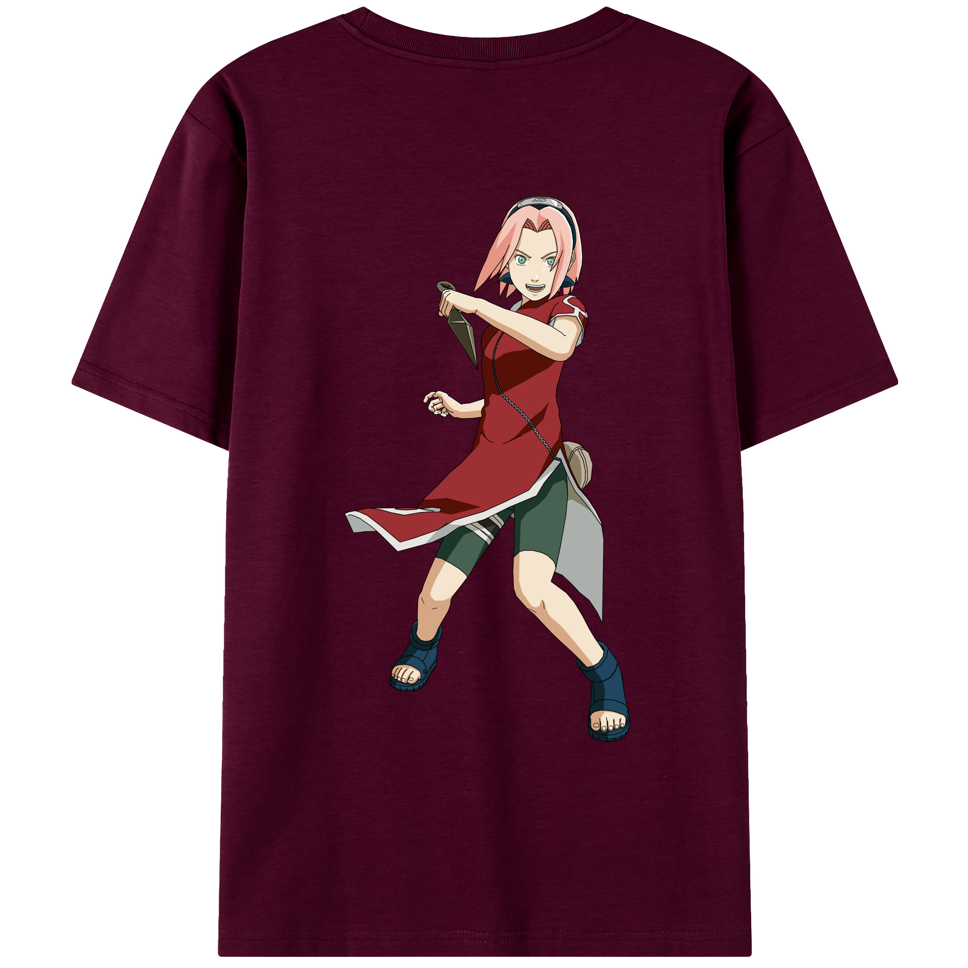 （画像用） NARUTO -ナルト- 春野サクラ Haruno Sakura レディース半袖Tシャツ(バックプリント)